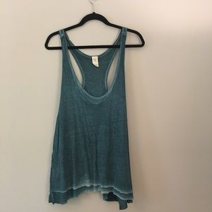 Free People Karmen tank teal jade l lg large